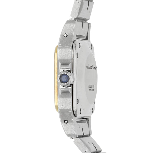 Reloj Cartier para dama modelo Santos, vistas Acero / Oro de 18 kilates.