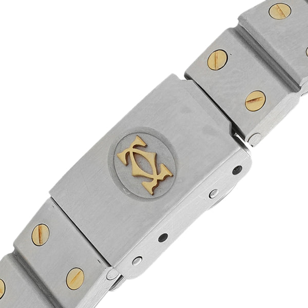 Reloj Cartier para dama modelo Santos, vistas Acero / Oro de 18 kilates.