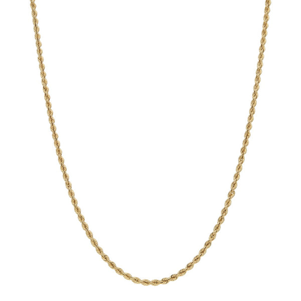 Collar eslabón torzal en oro amarillo 14 kilates.