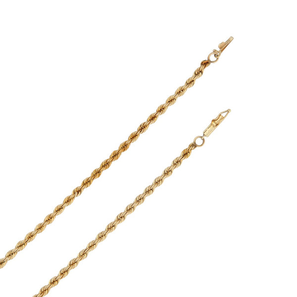 Collar eslabón torzal en oro amarillo 14 kilates.