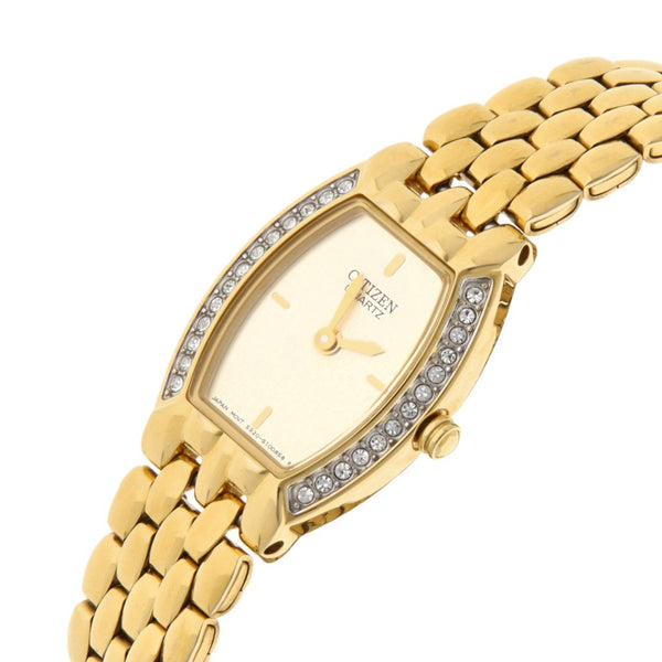 Reloj Citizen para dama en acero chapa.