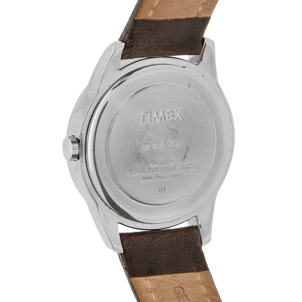 Reloj Timex para caballero en acero inoxidable y cuero.