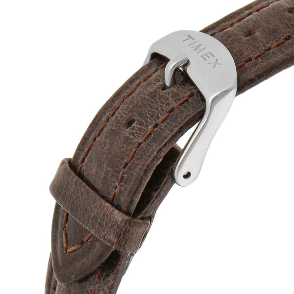 Reloj Timex para caballero en acero inoxidable y cuero.