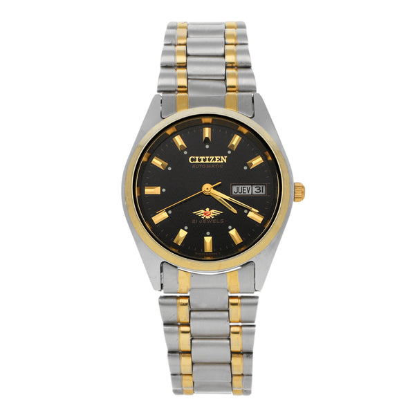 Reloj Citizen para caballero en acero chapa.
