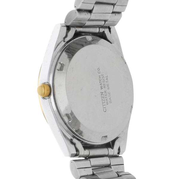 Reloj Citizen para caballero en acero chapa.