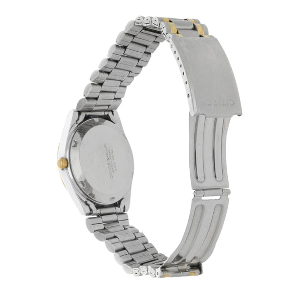 Reloj Citizen para caballero en acero chapa.
