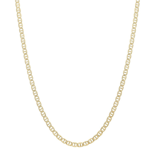 Collar eslabón nudo marino en oro amarillo 14 kilates.