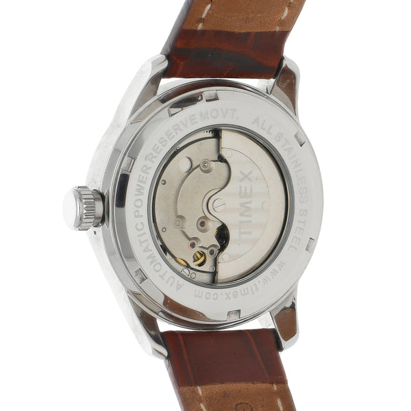 Reloj Timex para caballero acero y cuero.