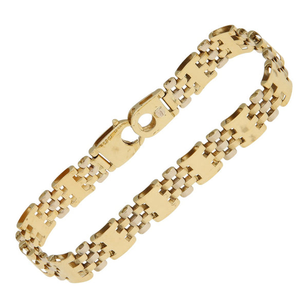 Pulsera eslabón articulado en oro amarillo 18 kilates.