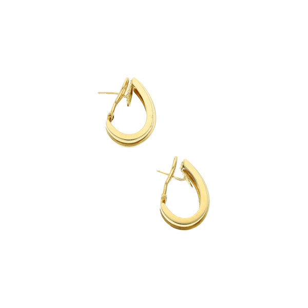 Aretes estriados firma Tiffany & Co. en oro amarillo 18 kilates.