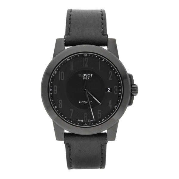 Reloj Tissot para caballero en acero PVD y cuero.