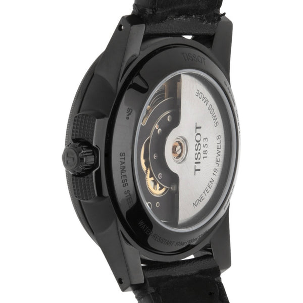 Reloj Tissot para caballero en acero PVD y cuero.