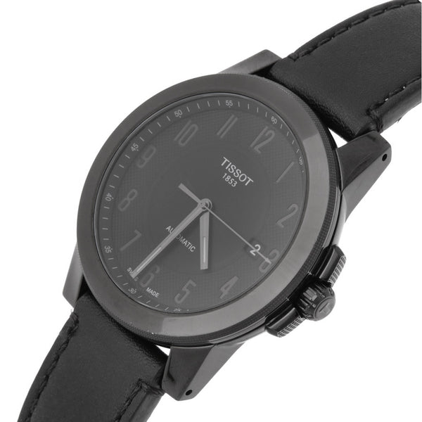 Reloj Tissot para caballero en acero PVD y cuero.