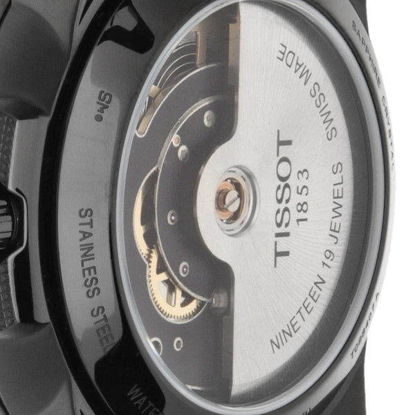 Reloj Tissot para caballero en acero PVD y cuero.