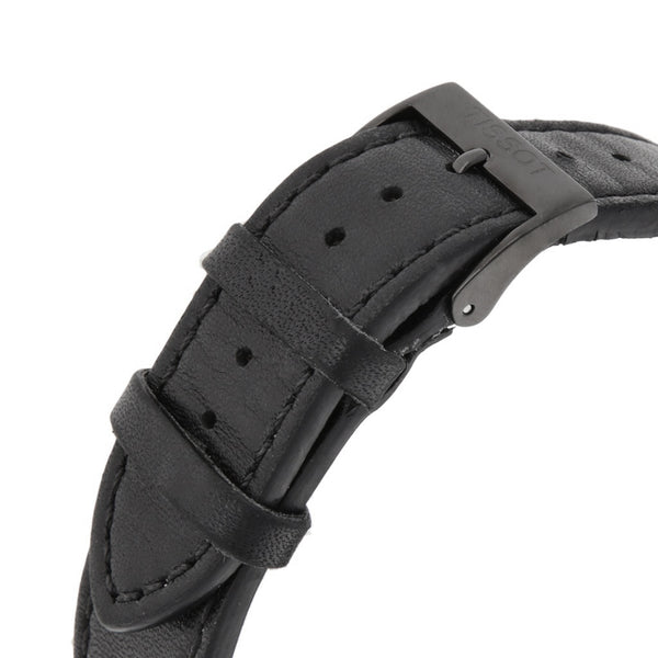 Reloj Tissot para caballero en acero PVD y cuero.