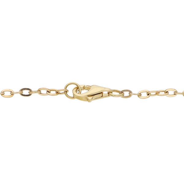 Pulsera eslabón cruzado firma Tous con aplicación y colgante de esmalte en oro amarillo 18 kilates