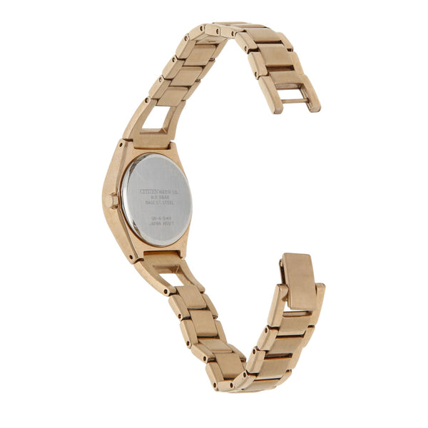 Reloj Citizen para dama en acero chapa.