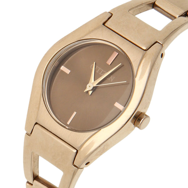 Reloj Citizen para dama en acero chapa.