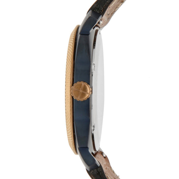Reloj Fossil para caballero en acero y cuero.