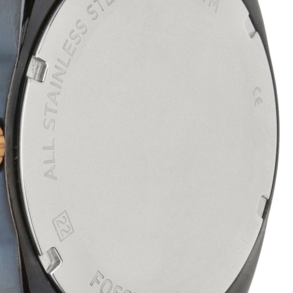 Reloj Fossil para caballero en acero y cuero.