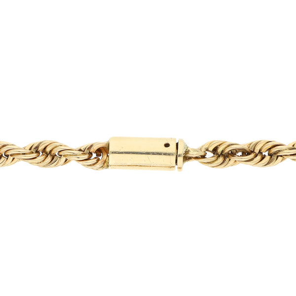 Pulsera eslabón torzal en oro amarillo 14 kilates.