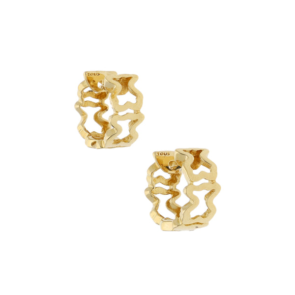 Arracadas diseño especial firma Tous en oro amarillo 18 kilates.