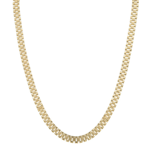 Collar eslabón articulado en oro amarillo 14 kilates.