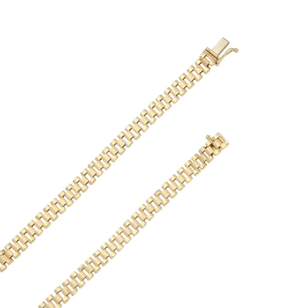 Collar eslabón articulado en oro amarillo 14 kilates.
