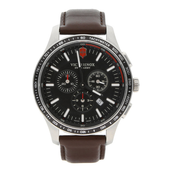 Reloj Victorinox Swiss Army para caballero en acero y cuero.