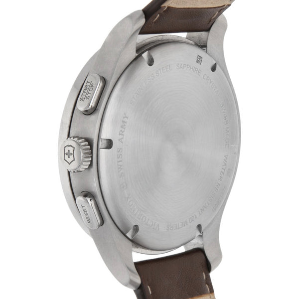 Reloj Victorinox Swiss Army para caballero en acero y cuero.