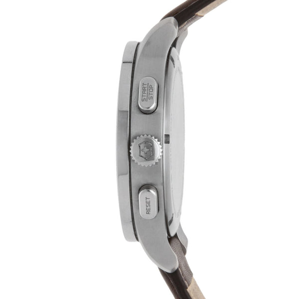 Reloj Victorinox Swiss Army para caballero en acero y cuero.