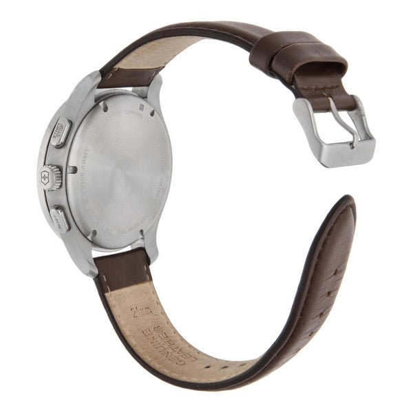 Reloj Victorinox Swiss Army para caballero en acero y cuero.