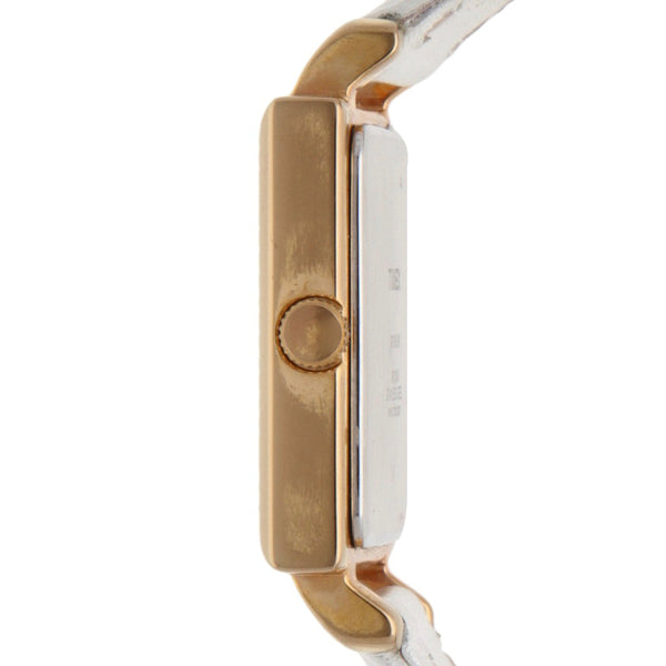 Reloj Timex para dama en acero chapa correa piel.