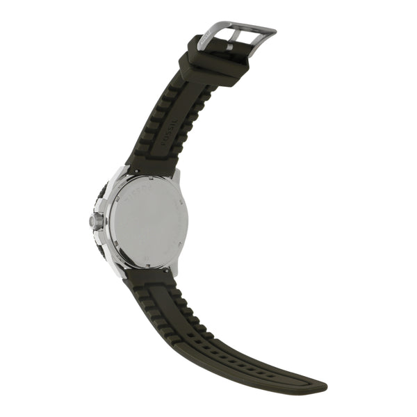 Reloj Fossil para caballero en acero y caucho.