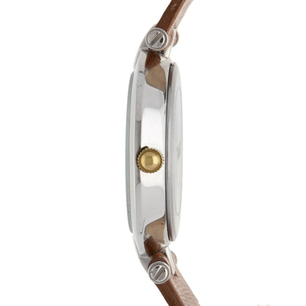 Reloj Timex para dama en acero correa piel.