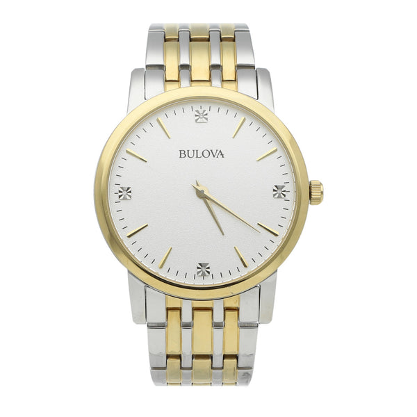 Reloj Bulova para caballero en acero chapa.