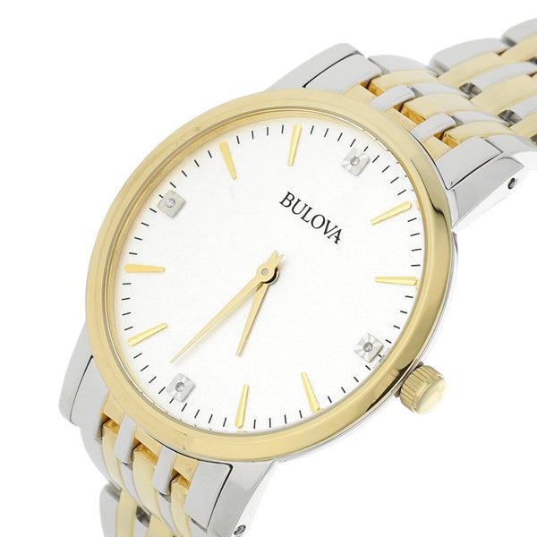 Reloj Bulova para caballero en acero chapa.