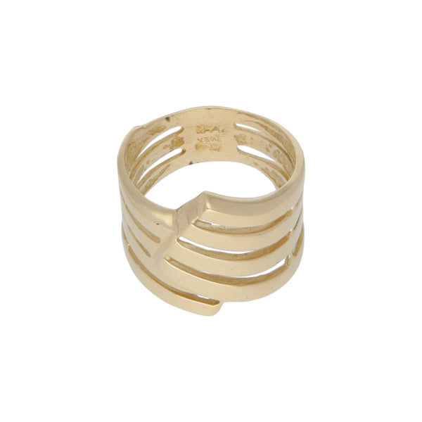 Anillo calado en oro amarillo 14 kilates.
