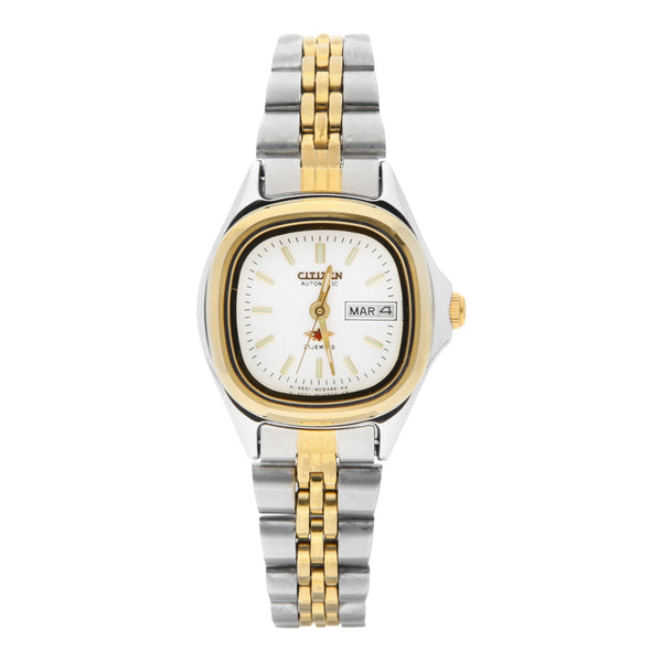 Reloj Citizen para dama en acero inoxidable vistas chapa.
