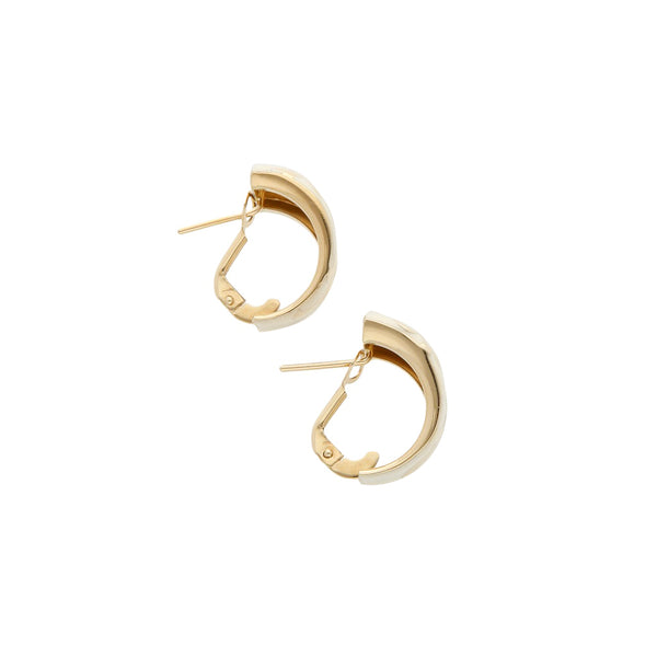 Aretes diseño especial con esmalte en oro amarillo 14 kilates.