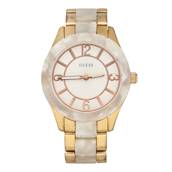 Reloj Guess para dama en acero y resina.