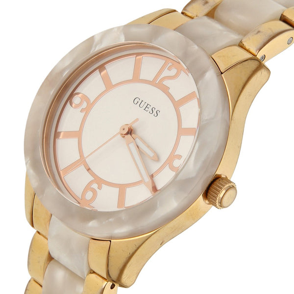 Reloj Guess para dama en acero y resina.