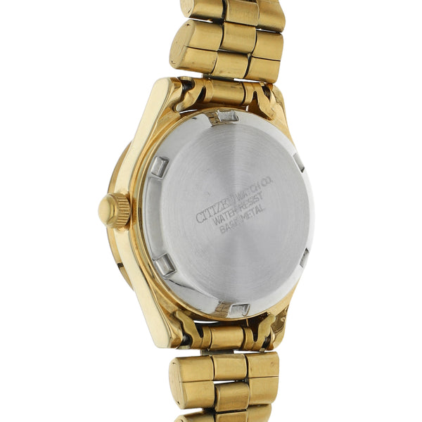 Reloj Citizen para dama en acero chapa.