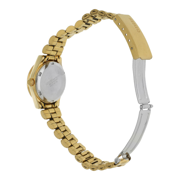 Reloj Citizen para dama en acero chapa.