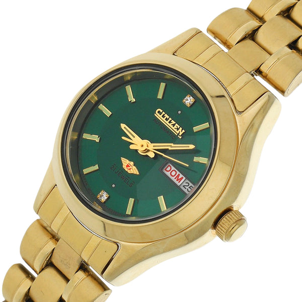 Reloj Citizen para dama en acero chapa.