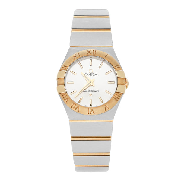 Reloj Omega para dama modelo Constellation vistas en oro amarillo 18 kilates.