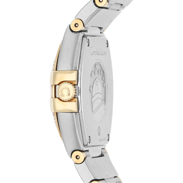 Reloj Omega para dama modelo Constellation vistas en oro amarillo 18 kilates.