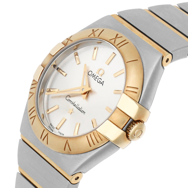 Reloj Omega para dama modelo Constellation vistas en oro amarillo 18 kilates.
