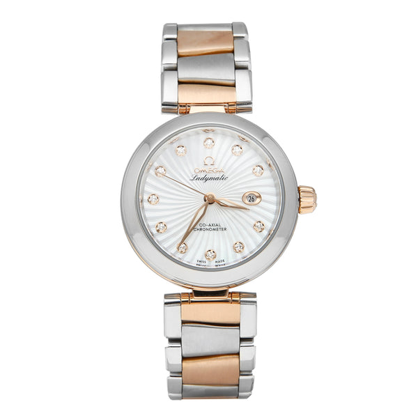 Reloj Omega para dama modelo Ladymatic vistas en oro rosa 18 kilates.