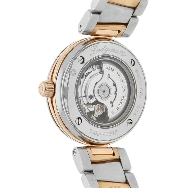 Reloj Omega para dama modelo Ladymatic vistas en oro rosa 18 kilates.